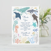 Carte De Remerciements Sous le Baby shower Sea Boy (Debout devant)