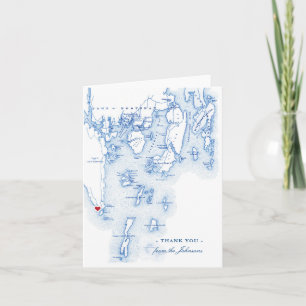 Carte De Remerciements Southport Boothbay Maine Photo Mariage de la marin
