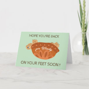 Carte De Remerciements soutien chirurgical - retour sur pieds - Bien vite