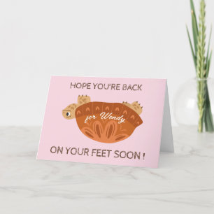 Carte De Remerciements soutien chirurgical - retour sur pieds - Bien vite