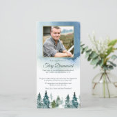 Carte De Remerciements Souvenir commémoratif Fête de la forêt (Debout devant)