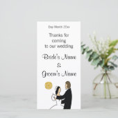 Carte De Remerciements Souvenirs, cadeaux, cadeaux Mariage écossais (Debout devant)