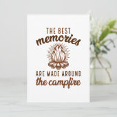 Carte De Remerciements Souvenirs de feu de camp (Debout devant)