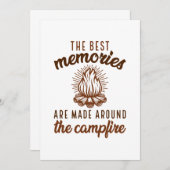 Carte De Remerciements Souvenirs de feu de camp (Devant / Derrière)