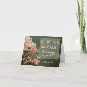 Carte De Remerciements "Soyez heureux pour ce moment"