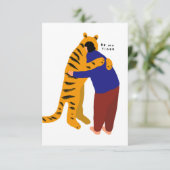 Carte De Remerciements Soyez mon tigre (Debout devant)