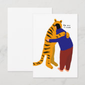 Carte De Remerciements Soyez mon tigre (Devant / Derrière)