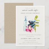 Carte De Remerciements Spa chic en pierre d'orchidée Massage Grand Invita (Devant / Derrière)