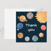 Carte De Remerciements Space Adventure : Planètes (Devant / Derrière)