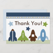 Carte de remerciements Space Rocks (Devant / Derrière)