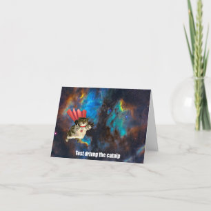 Carte De Remerciements Spacecat Spacecat Spacecat Existe Anniversaire /