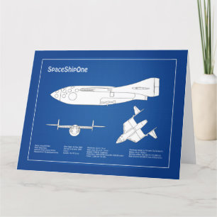 Carte De Remerciements SpaceShipOne - Plan directeur d'avion ABD