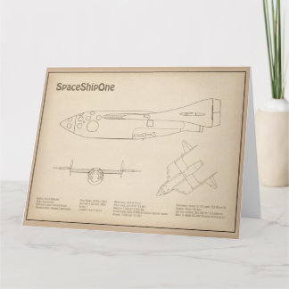 Carte De Remerciements SpaceShipOne - Plans de dessin plan d'avion SD