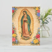 Carte De Remerciements Spanish Guadalupe Funeral Sympathy  (Debout devant)