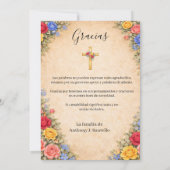Carte De Remerciements Spanish Guadalupe Funeral Sympathy  (Dos)