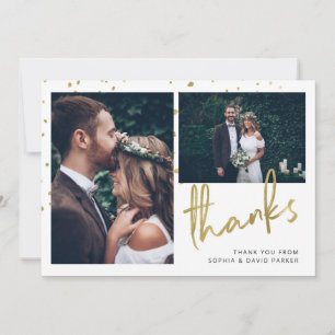 Carte De Remerciements Sparkings  Deux Mariages photo