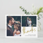 Carte De Remerciements Sparkings| Deux Mariages photo (Debout devant)