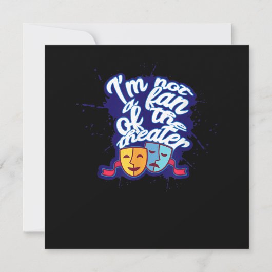 Carte De Remerciements Spectacle de théâtre acteur par intérim (Devant)