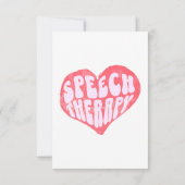 Carte De Remerciements Speech Therapy Speech Language Therapist (Dos)