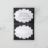 Carte De Remerciements Sphères opulentes en marbre blanc et noir (Intérieur)