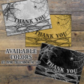 Carte De Remerciements Spider gothique Web Halloween Mariage ou douche