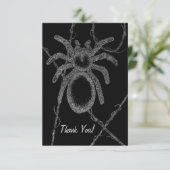 Carte de remerciements Spider sur Noir (Debout devant)