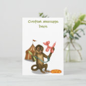 Carte De Remerciements Spike's balloon monkey magic (Debout devant)