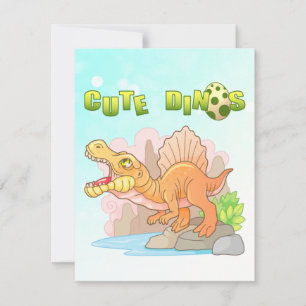 Carte De Remerciements spinosaure de dinosaure mignon