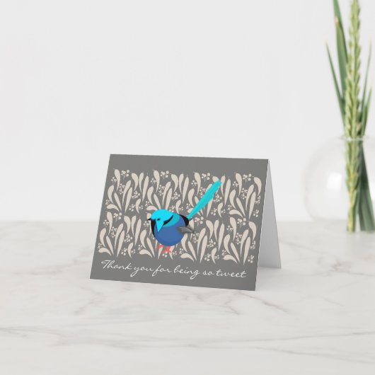 Carte De Remerciements Splendide Fairy Wren (Devant)