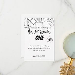 Carte De Remerciements Spooky One   Halloween 1er anniversaire   Spooky N