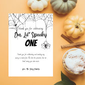 Carte De Remerciements Spooky One | Halloween 1er Anniversaire | Spooky N