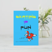 Carte De Remerciements Sport Chiot Figure Fox Buddy Patinage (Debout devant)