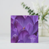 Carte De Remerciements Spring Crocus Flower Photography (Debout devant)