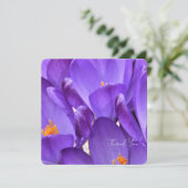 Carte De Remerciements Spring Crocus Flower Photography (Debout devant)