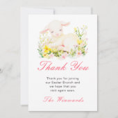 Carte De Remerciements Spring Lamb Easter Brunch (Devant)