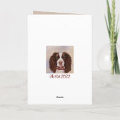 CARTE DE REMERCIEMENTS SPRINGER SPANIEL ANGLAIS        (Dos)