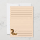 Carte De Remerciements Squirrel Cute Bois de l'enfant (Dos)