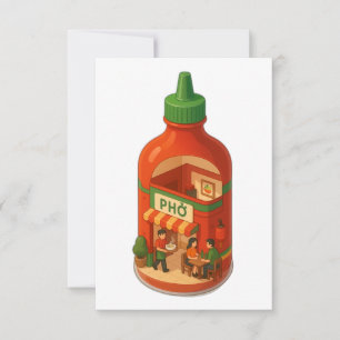 Carte De Remerciements Sriracha Pho Shop