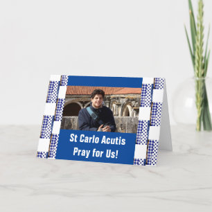 Carte de remerciements St Carlo Acutis