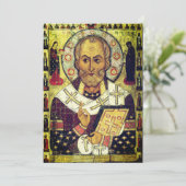 Carte De Remerciements St. Nicholas Russian icon (Debout devant)