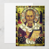 Carte De Remerciements St. Nicholas Russian icon (Devant / Derrière)