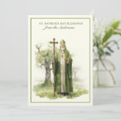 Carte De Remerciements St. Patricks Day Bénédiction Prière Croix celtique (Debout devant)