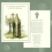Carte De Remerciements St. Patricks Day Bénédiction Prière Croix celtique