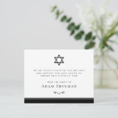 Carte De Remerciements Star of David black border funeral sympathy (Debout devant)