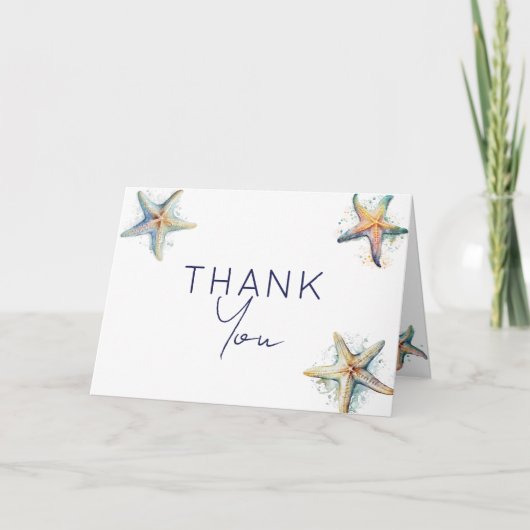 CARTE DE REMERCIEMENTS STARFISH (Devant)