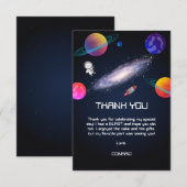 Carte De Remerciements Starry Night Cosmic Quest Anniversaire (Devant / Derrière)