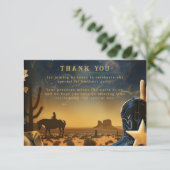 Carte De Remerciements Starry Western Cowboy 1st Birthday Rodeo (Debout devant)