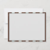 Carte De Remerciements Steampunk Clock and Turquoise Roses on Striped (Dos)