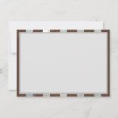 Carte De Remerciements Steampunk Clock and Turquoise Roses on Striped (Dos)