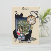 Carte De Remerciements Steampunk-Horloge dans le Vieux Amsterdam (Debout devant)